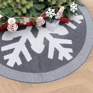 48 Inch Snowflake Tree knit Skirt
